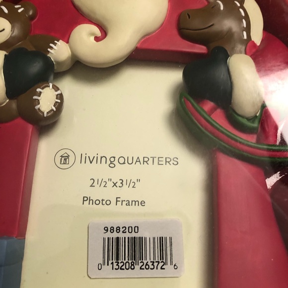 👀 HUGE SALE! LIVING QUARTERS CHRISTMAS SANTA 2 1/2”x3 1/2” PHOTO FRAME NIB - Picture 3 of 4